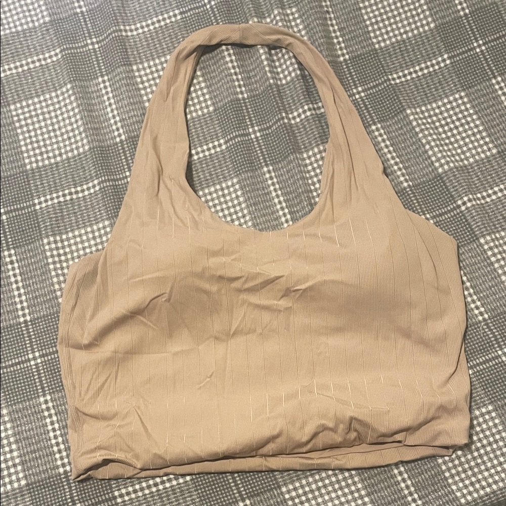 Klassy Network Tan Crop Top